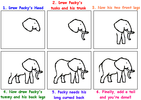 6 Steps to Drawing Packy!