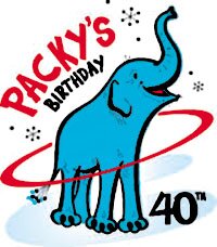 Packy 40th logo